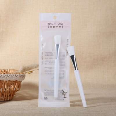 Custom logo DIY mask applicator makeup tools white color soft nylon hair facial mask brush for cosmetic